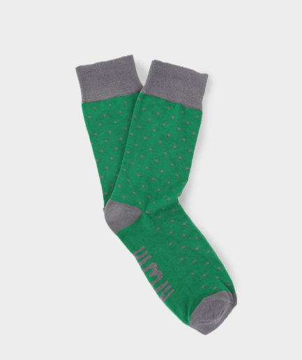 calcetines verdes con puntos