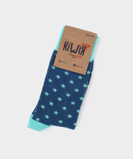Calcetines con Estrellas añil