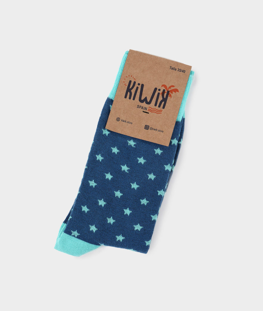 Calcetines con Estrellas añil