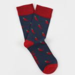 Calcetines Azules con Chiles Rojos